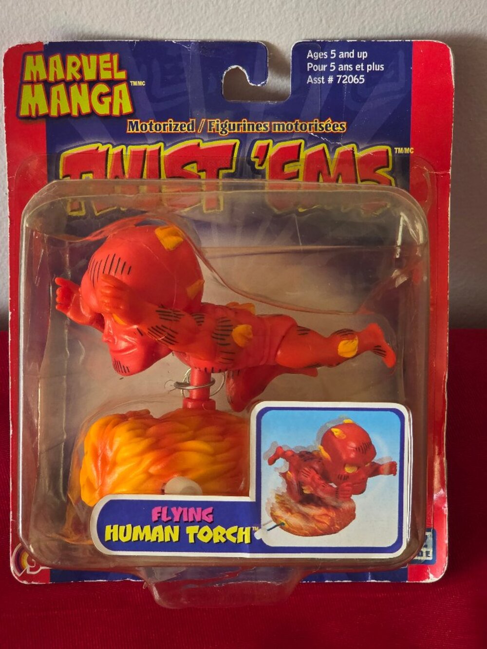 2004 MARVEL MANGA, TWIST 'EMS, MOTORIZED HUMAN TORCH, MINT IN THE PACKAGE!!!